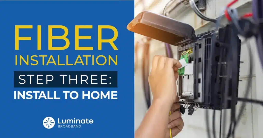 Fiber inernet Home installation